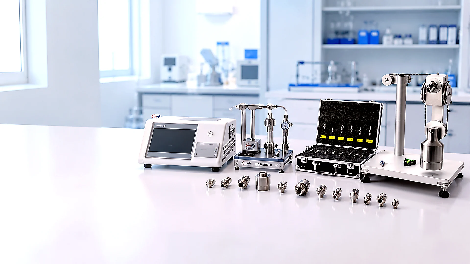 KingPo ISO 80369 luer connector laboratory testing with reference connectors and gauges
