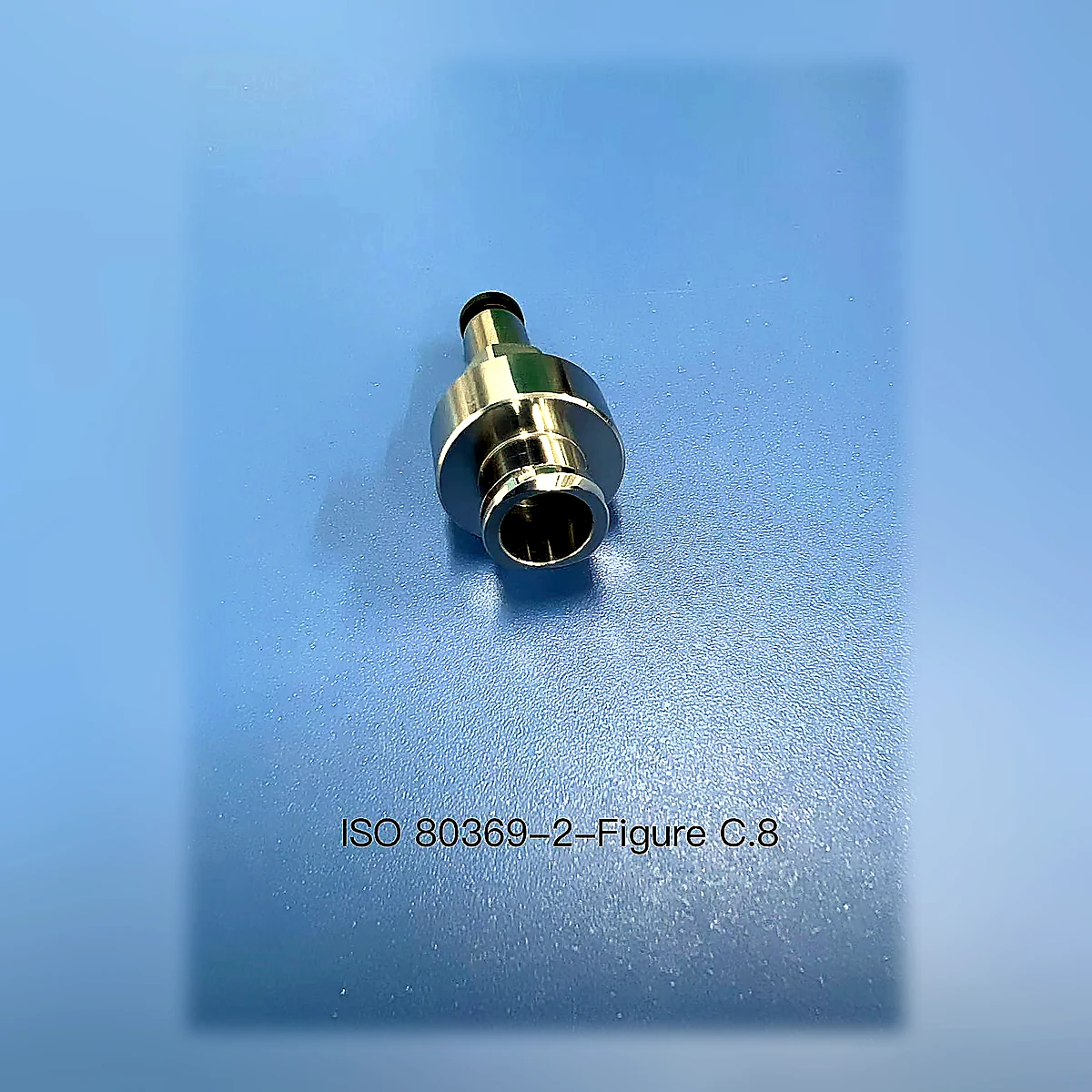 ISO 80369-2 Figure C.8 R2 Socket Reference Lock Connector photographed product view from an additional angle